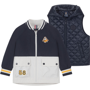 [一衣三穿]暇步士童装儿童可拆卸风衣男童冬款上衣女童三防厚外套