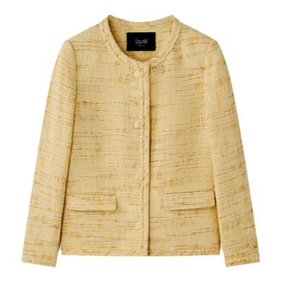 LAUREL进口时尚花纱箱型外套