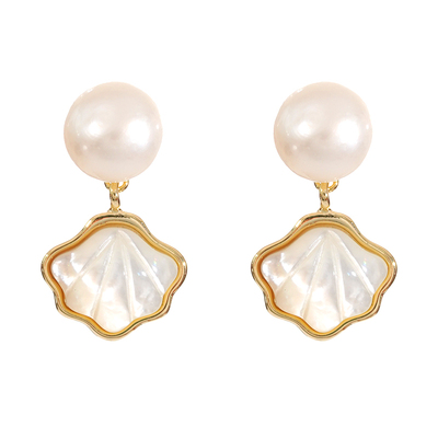 A一辈子/天然珍珠母贝耳钉