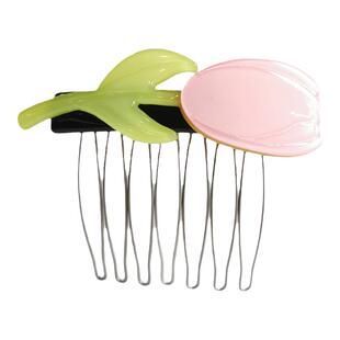 郁金香韩版亚克力发梳反插梳发卡发夹刘海发插儿童刘海梳女头饰品