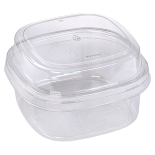 果切盒一次性透明水果盒鲜果捞酸奶蛋糕保鲜打包盒圆形带盖包装盒