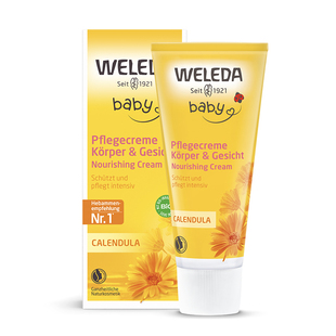 weleda维蕾德金盏花宝宝护理霜75ml婴儿保湿护理霜乳滋润德国产