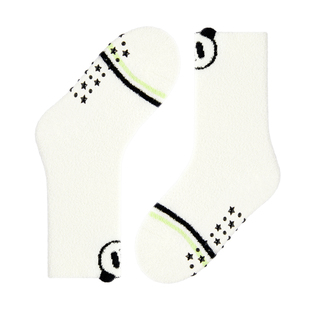 珊瑚绒儿童袜子加绒加厚冬季保暖睡眠袜男女童室内防滑地板袜