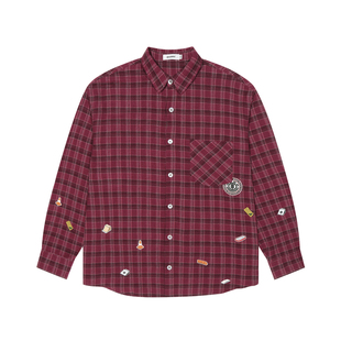 美国ELEMENT滑板长袖衬衫男街头风格纹趣味滑板元素印花情侣外套