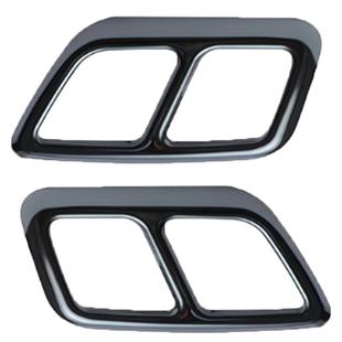 适用凯迪拉克XTS XT4 XT5/6 CT4/5改装四出尾喉黑色排气管装饰罩