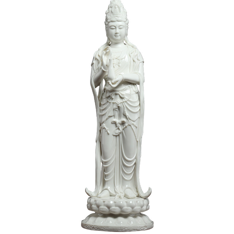 戴玉堂西方三圣大势至德化白瓷