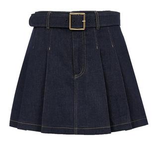 Vero Moda短裤夏季含棉同色系腰带装饰牛仔裙裤325243008
