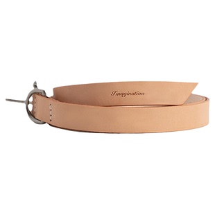 马登复古植鞣头层真牛皮小皮带牛仔裤简约双环装饰细黑色腰带女