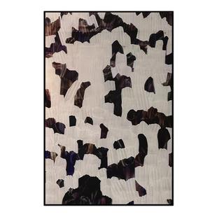 现代黑白灰风格挂画民宿酒店过道玄关软装壁画意式极简客厅装饰画