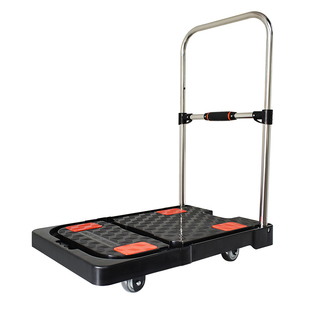 全折叠平板车家用轻音小拉车便携手推车四轮搬运车拖车折叠轮子