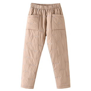 羽绒棉裤女2025外穿加厚保暖大码修身防风休闲直筒百搭女士棉裤冬