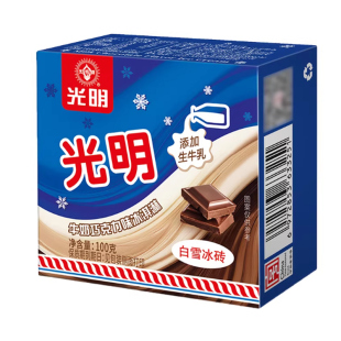 【26年】24盒光明白雪中砖香草味牛奶巧克力味经典冰砖冰淇淋雪糕