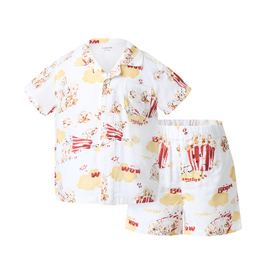 cutelife竹棉儿童成人短袖家居服