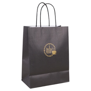 纸袋一次性家商用批发可定制加厚加硬单杯双杯外卖专用纸质打包袋