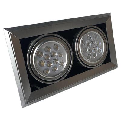 格栅灯斗胆方形AR111LED单双头