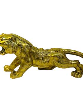 黄铜老虎虎啸山林铜摆件黄铜老虎摆件家居办公室开业送礼