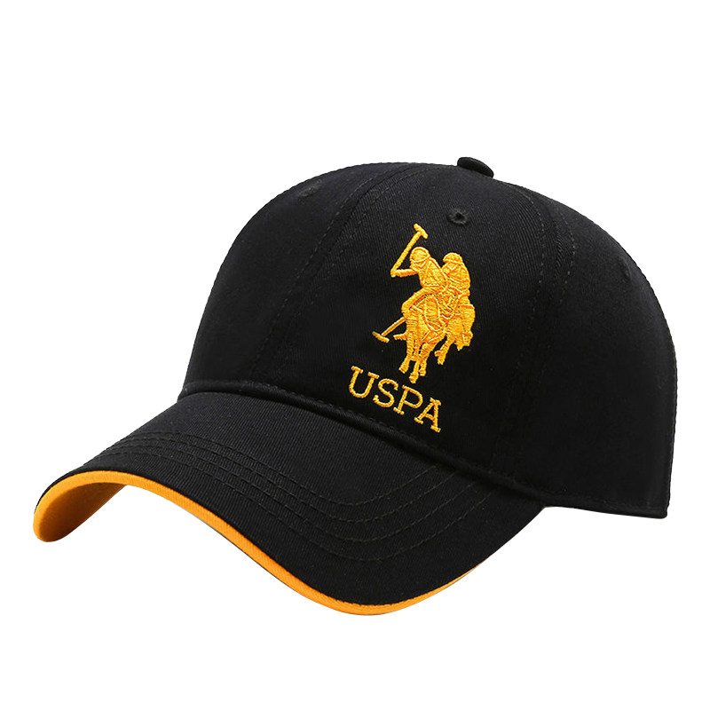 正品USPA保罗棒球帽高端品牌男帽纯棉硬顶有型鸭舌帽高尔夫POLO帽