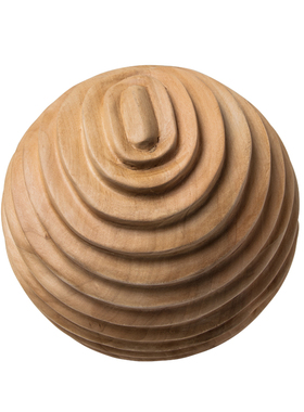 创意木雕圆球样板房装饰品摆件