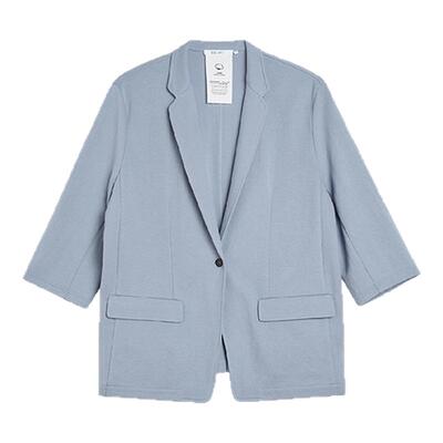 kleeklee薄拉架八分袖西装