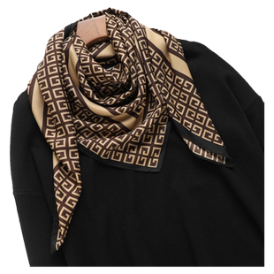 小丝巾女大号方巾纱巾春秋冬季中年妈妈礼物搭配衬衫薄围巾90x90