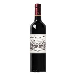 法国葡萄酒原装进口波尔多中级庄金庄古堡2016红酒750ml送礼佳品