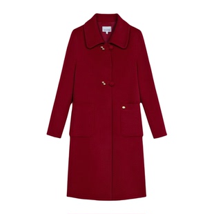 中长款时尚羊毛外套2026年春秋季新款双面呢外套气质年轻妈妈女装