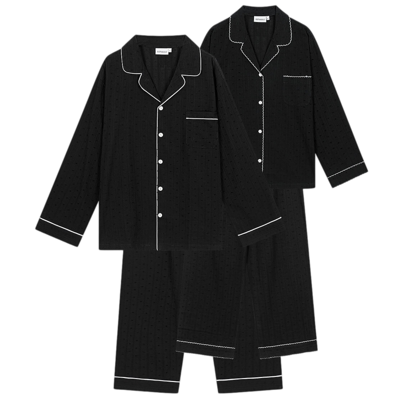 LUNALUZ韩国纯棉情侣家居服长袖