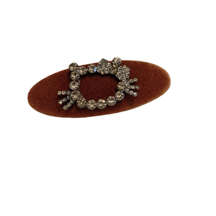 美拉德椭圆发夹女精致甜美猫咪镶钻鸭嘴夹发卡侧边夹碎发整理神器