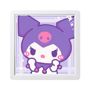 2025新款库米紫钻石贴画女孩手工diy玩具砖钻石画儿童制作材料包