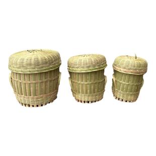 手工竹皮竹青丝竹编甄子蒸饭桶竹编饭桶（送锅刷和蒸布）