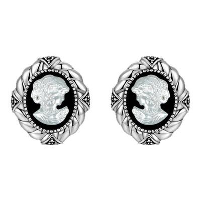 曼古银S925银原创设计耳环女