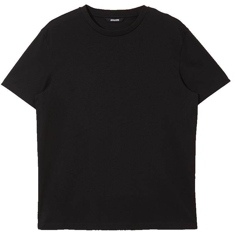 杰克琼斯冰丝男装夏季男女凉感休闲纯色内搭短袖T恤情侣打底半袖