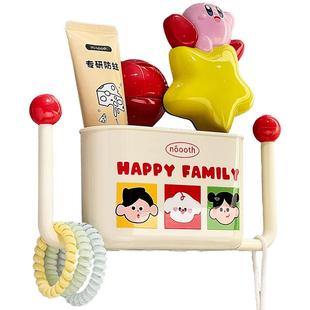 吸盘发夹发箍收纳神器壁挂发饰发圈挂钩浴室牙刷梳子卫生间置物架