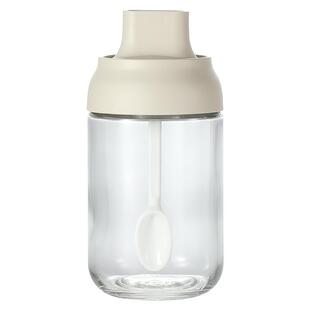 卡罗特调料罐套装勺盖一体盐味精玻璃盒家用厨房调味料瓶盐罐料盒