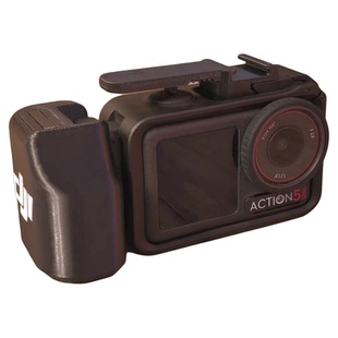 大疆DJI action3/4/5pro适配原厂兔笼快拆街拍辅助手柄磁吸补光灯