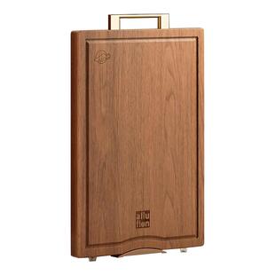 alluflon拉齐奥黑金檀木家用抗菌防霉实木砧板整木双面切菜板