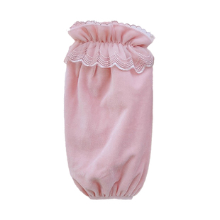 长款袖套女士办公室防污羽绒服护袖绒布耐磨耐脏冬季金丝绒布手袖