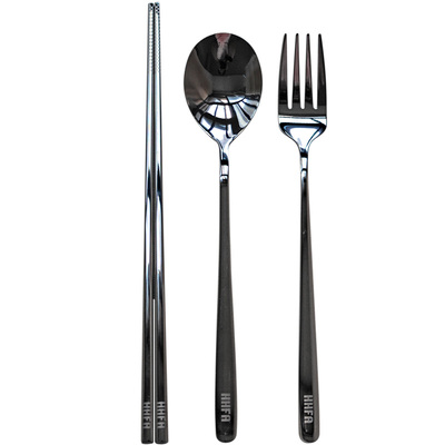 hhfa304不锈钢防滑便携餐具套装