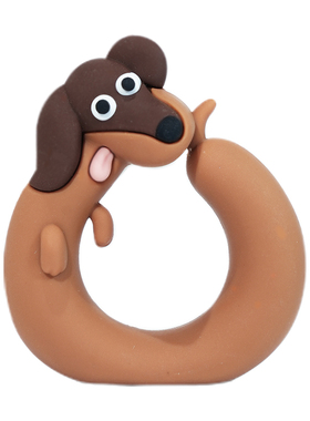 抽象腊肠狗车载工位解压摆件