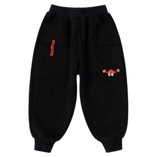 嘟嘟家儿童裤子男童新年长裤女童冬季衣服宝宝婴儿新年加绒童装