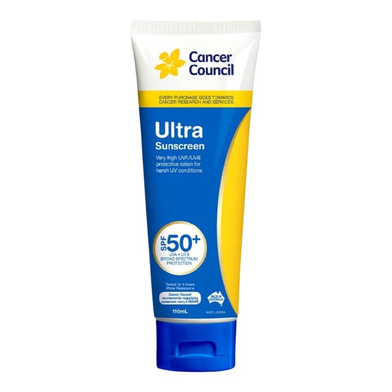 澳洲防癌协会CCA太阳油SPF50+110ml持久防护防水广谱儿童成人防晒