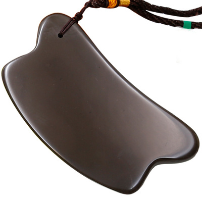 齐鲁福康砭石刮痧板薄背部颈部腿部专用扁石超薄款易出痧全身通用