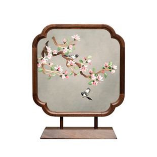 苏州刺绣摆件国风手工双面绣装饰摆台绣美工艺纪念礼品中式伴手礼