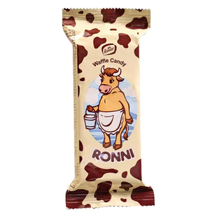 KONTI康吉威化饼干俄罗斯进口大奶牛巧克力散装早餐下午茶零食品