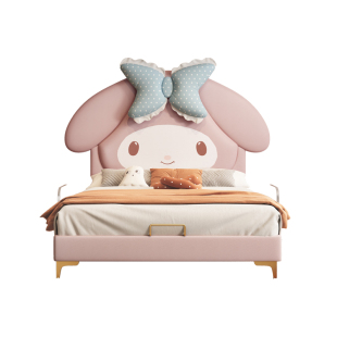 儿童床女孩公主床少女梦幻城堡卡通床1米5女童卧室儿童房美乐蒂床