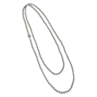 长款双层轻奢秋冬灰色珍珠项链2025新款爆款新款女毛衣女士毛衣链