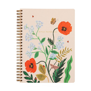 美国Rifle Paper Co金属线圈横线笔记本彩绘ins复古精致会议学生