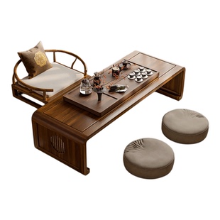 禅意榻榻米茶桌飘窗茶桌小户型茶几炕几阳台茶桌实木小矮桌国学桌