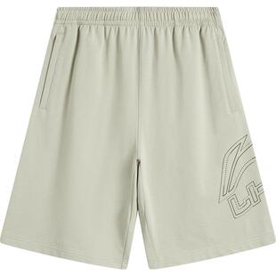 李宁短卫裤男士2026新款凉感裤子黑色短裤男款夏休闲复古运动裤男