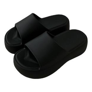 个性简约风舒适百搭厚底凉拖鞋海边度假休闲防滑EVA沙滩鞋女夏季